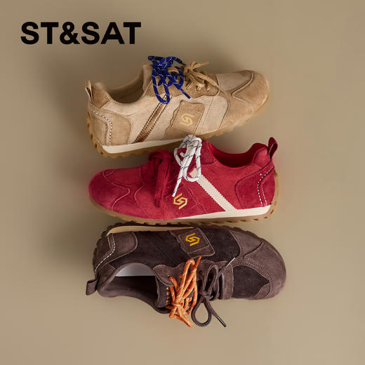 星期六舒适圆头复古百搭阿甘鞋SSD3112WM3 商品图1