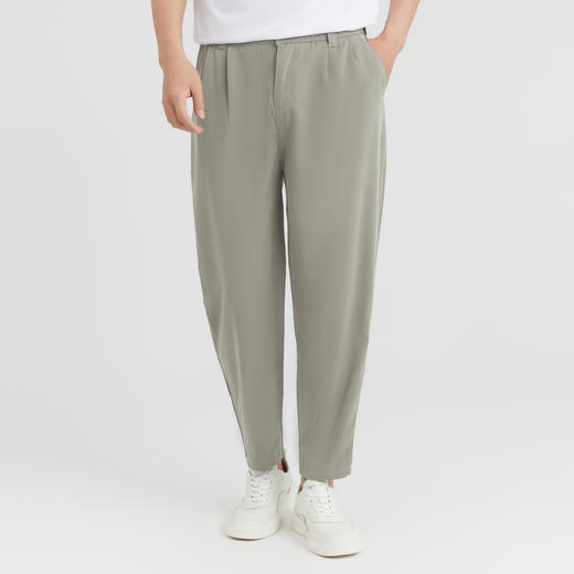 【易打理】圣得西男士休闲裤2025年秋季新款中青年弹力九分锥形裤 商品图1