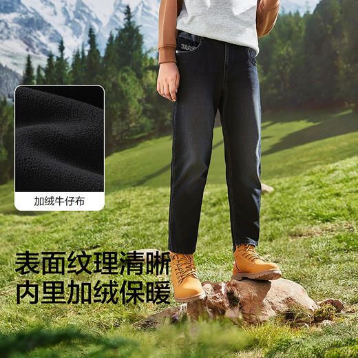 巴拉巴拉童装男童牛仔裤长裤中小童裤子秋冬加绒保暖休闲萝卜裤潮 商品图3