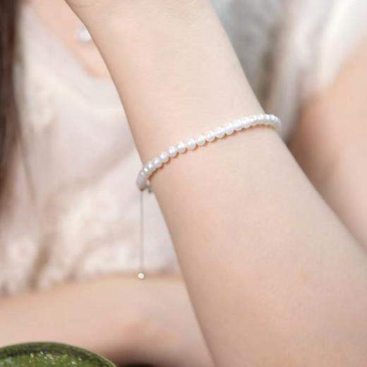 诸暨溯源，淡水珍珠小尺寸【珍珠圆珠精致款系列】珍珠系列！永结同心三件套（项链、耳钉、开口戒指）、小米链手链（手围14-20.5cm可戴）、蝴蝶胸针 商品图0