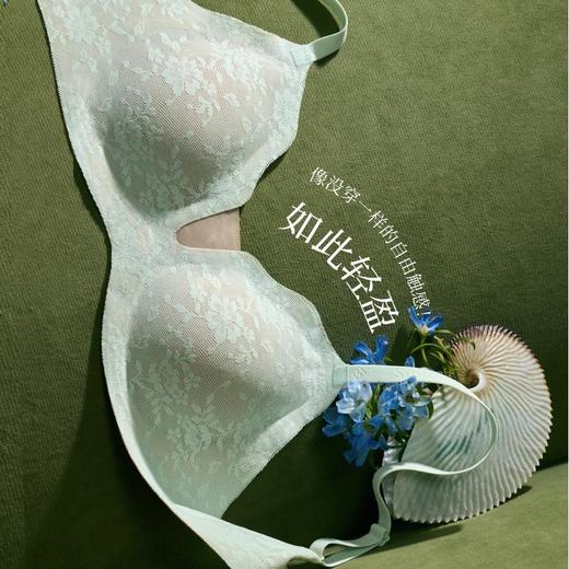 素肌良品果冻条蕾丝内衣女性感深V薄款舒适防下垂无钢圈聚拢文胸-MX284+MX286-FX 商品图3