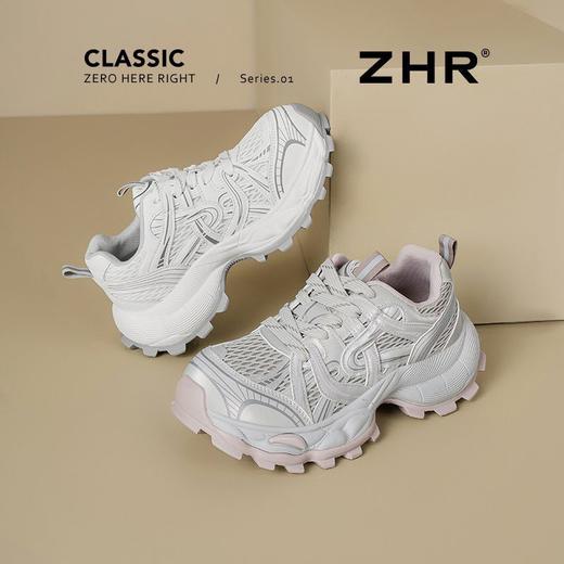 ZHR则则【山系风】网面透气复古增高5cm老爹鞋2025秋款厚底运动鞋 商品图9