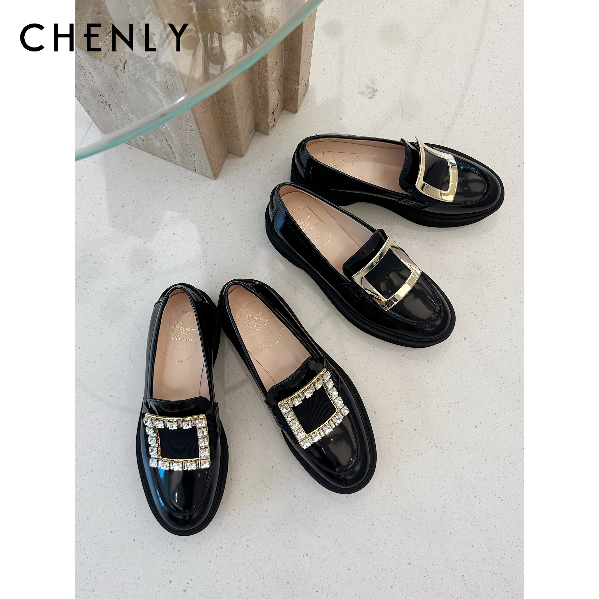 尘衣｜25F/W 经典厚底金扣乐福单鞋