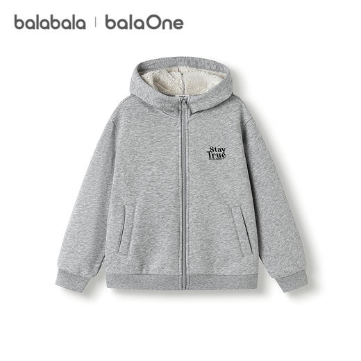 巴拉巴拉balaOne儿童外套女童男童大童上衣新款2025冬珊瑚绒保暖 商品图4