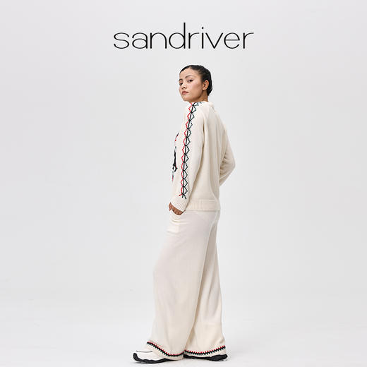 手工哈尼绣羊绒直筒裤  SJF97K241A 商品图3