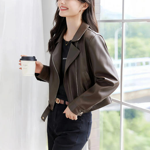 HR GSTX8098休闲风皮衣外套上衣 商品图0