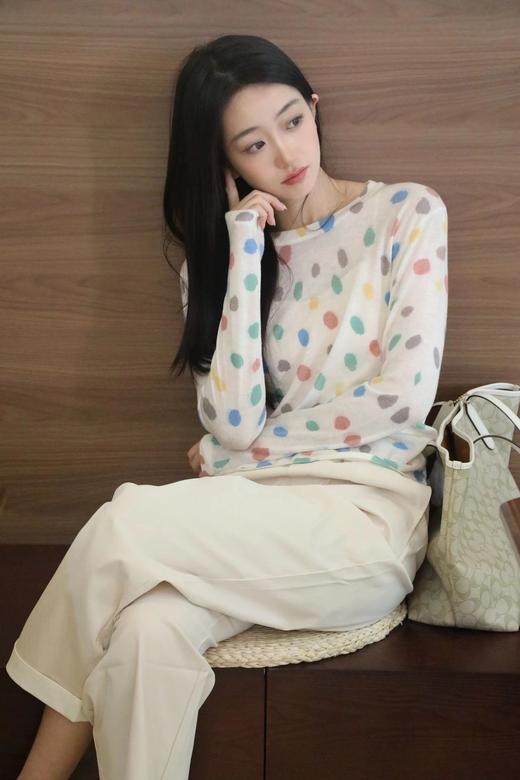 超轻薄 彩点天丝羊毛防晒针织衫 柔软舒服 商品图3