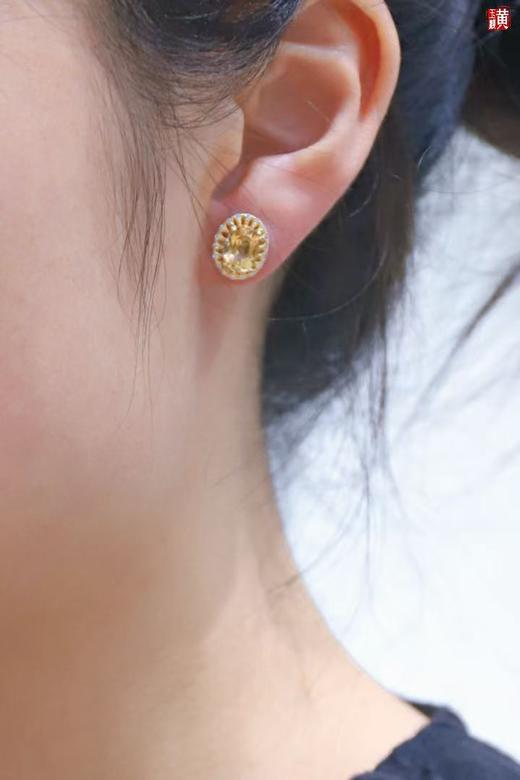 【财气满满】黄水晶耳钉 商品图8