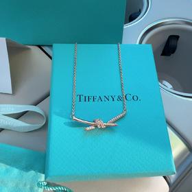 G414 蒂F尼𝐊𝐧𝐨𝐭系列绳结镶钻项链