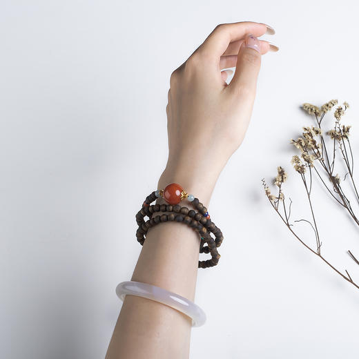 xy0578沉香+南红天河石项链 商品图8