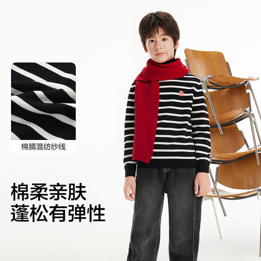巴拉巴拉balaOne童装儿童毛衣男女针织衫2025新款冬季高领打底衫 商品图3