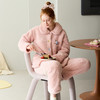 芬腾女士新款冬季睡衣珊瑚绒加绒加厚保暖翻领开衫可爱家居服套装 商品缩略图4