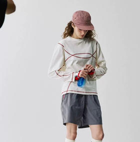 情侣款哈苏线竹节棉长袖T恤082601