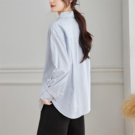 馥迦通勤极简马甲条纹衬衫 商品图11