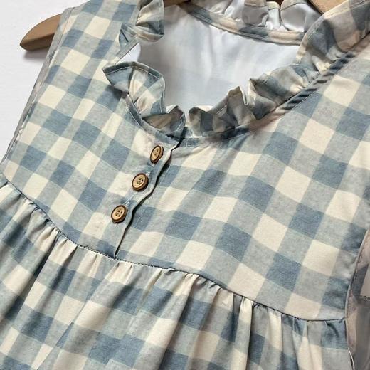 【孤品捡漏】G121女童复古格子单件上衣-喜出 商品图4