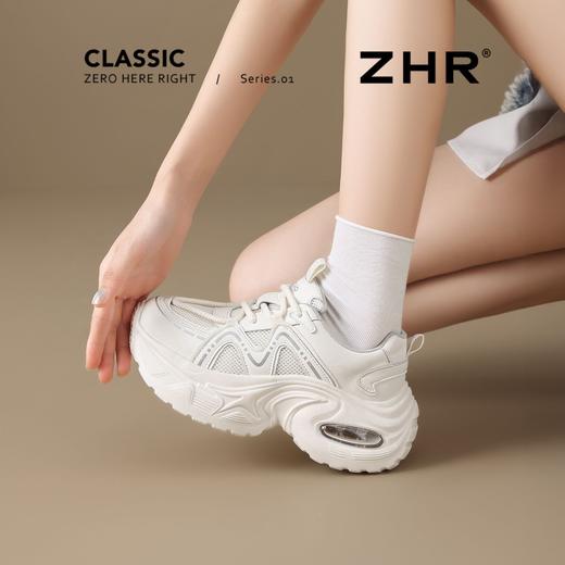 ZHR秒高6cm厚底增高老爹鞋2025秋季新款女透气网面小个子休闲鞋 商品图9