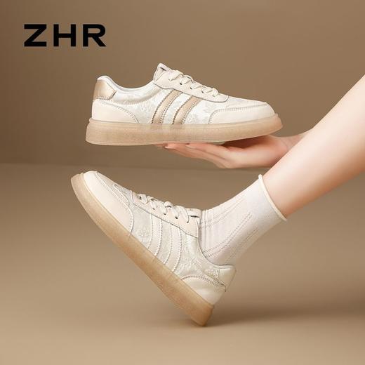 ZHR则则水晶底超软板鞋平底柔软小白鞋2025秋季百搭运动休闲鞋女 商品图0