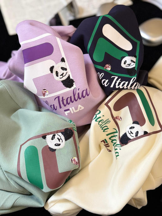 FL2025新款熊猫工厂联盟刺绣卫衣套装 商品图2