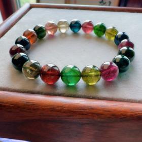 10mm单圈彩虹碧玺手串