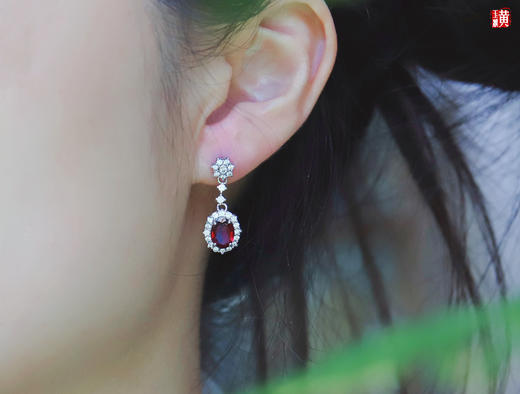 【梦影】石榴石耳饰 商品图5