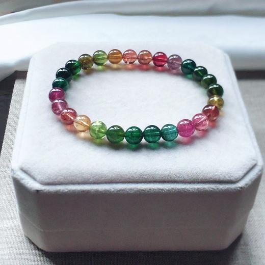 6.8mm单圈彩虹碧玺手串 商品图1
