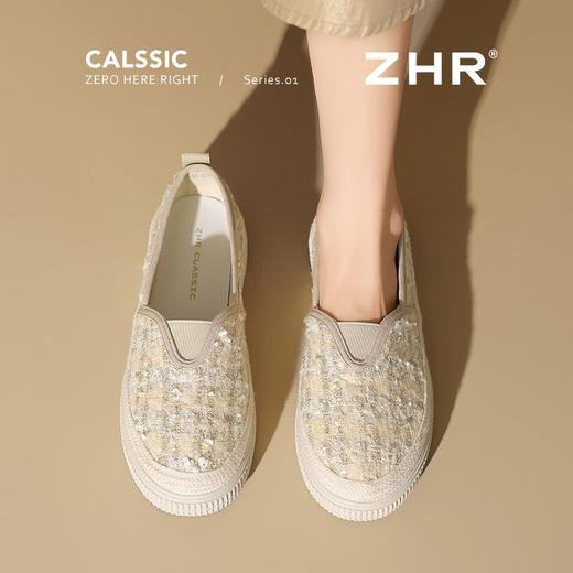 ZHR则则厚底透气渔夫鞋2025新款亮片编织一脚蹬单鞋百搭懒人鞋女 商品图7