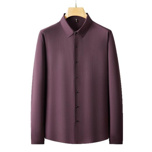 【超大码】【DDS】大依优型大码男士衬衫长袖条纹衬衣翻领商务宽松加肥加大男秋季新款免烫抗皱300斤可穿 商品图4