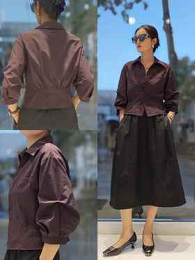 548173时尚短款小衫