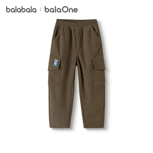 巴拉巴拉balaOne童装儿童裤子男童加绒长裤2025冬装新款工装裤潮 商品图4
