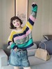 【孤品捡漏】G154慵懒风彩条针织毛衣-喜出 商品缩略图1