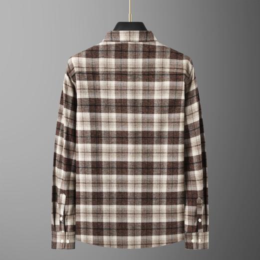 【100%棉】【DG】大依优型大码男装新款长袖衬衫格子衫男加肥加大码时尚休闲方领格子纯棉长袖 商品图2