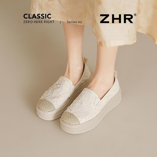 ZHR则则渔夫鞋女2025新款透气懒人一脚蹬平底乐福鞋厚底休闲单鞋 商品图7