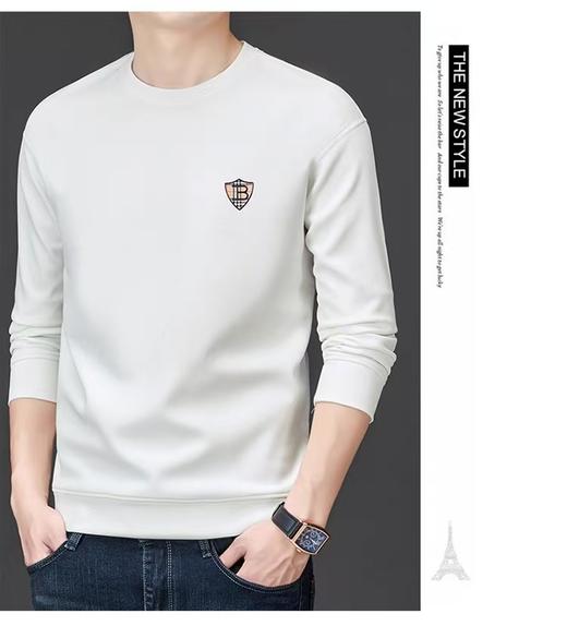 【孤品捡漏】（微脏）G127 格子标刺绣长袖卫衣T恤-喜出 商品图1