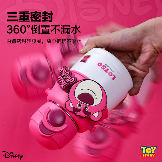 赠送杯刷【一盖双饮！食品级硅胶吸嘴】316不锈钢，草莓熊水杯儿童吸管保温杯米奇316不锈钢女学生杯子专用便携水壶。ra 商品图3