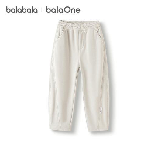 巴拉巴拉balaOne童装儿童裤子2025秋冬新款男女童加绒弯刀裤保暖 商品图4