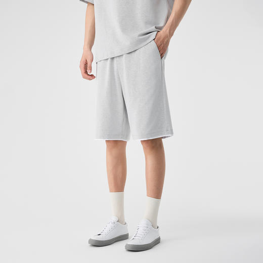 墨麦客撞色假两件T恤套装男士2025夏季新款宽松休闲短袖短裤男 商品图3