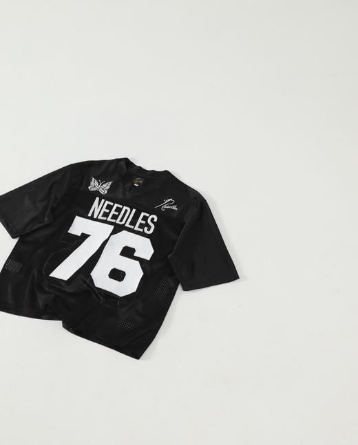 Needles×BEAMS联名球衣短袖 今年大热球衣风 定染高密亮丝平布 商品图2