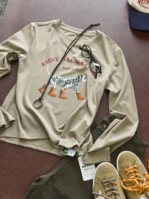 韩国订单斑点小狗大豆含蚕丝打底T 商品图9