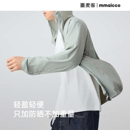 墨麦客原纱防晒冰丝凉感连帽轻薄防晒衣男士2025夏季新款插肩外套 商品图3