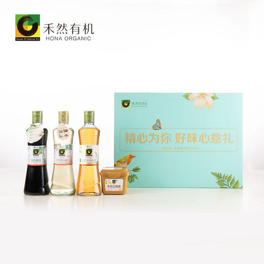 有机酵香调味礼【基地直发】（包含有机酱油500ml+有机糙米醋500ml+有机米香料酒500ml+有机豆瓣酱300g） 商品图1