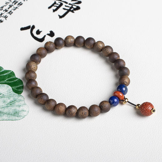 xy0573沉香+青金石南红回纹珠手串 商品图1