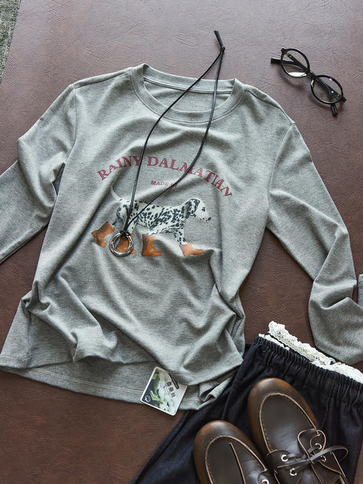 韩国订单斑点小狗大豆含蚕丝打底T 商品图10