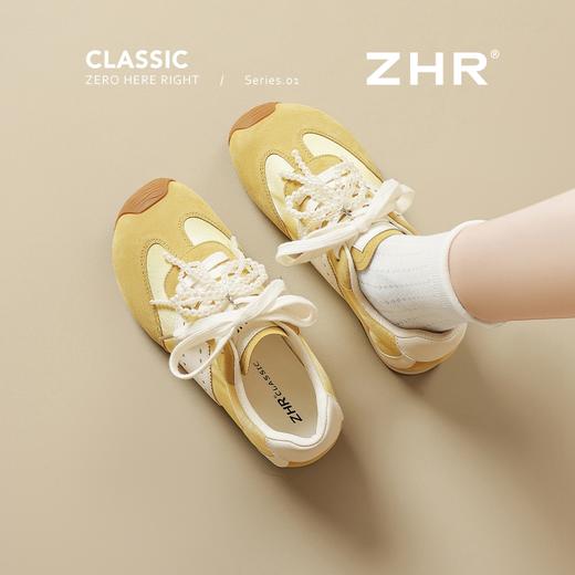 ZHR爆款阿甘鞋女2025新款珍珠缎面透气轻便板鞋平底红色德训鞋 商品图2