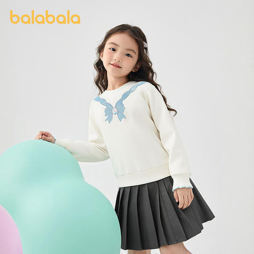 【艾莎IP】巴拉巴拉女童卫衣加绒秋冬装绣花小童洋气休闲上衣时尚 商品图2