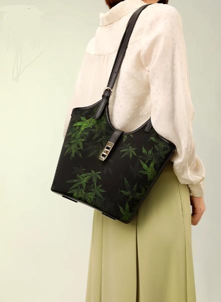 非遗香云纱桑蚕丝印花，中国风单肩包女新中式手提包百搭TX-LD120762 商品图1