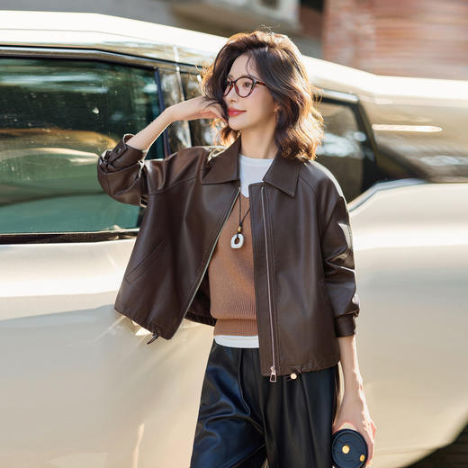 HR GSTX8096休闲风皮衣外套 商品图0