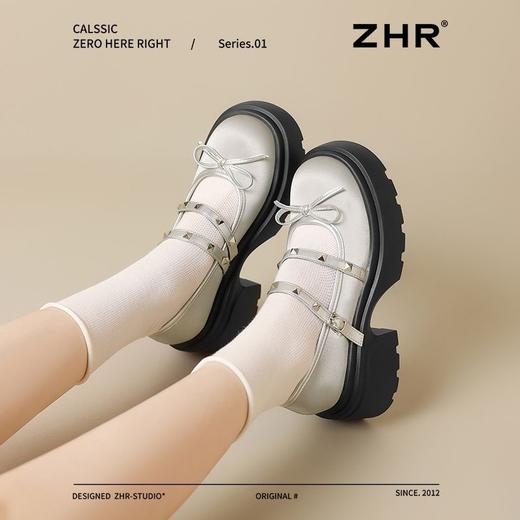 ZHR银色玛丽珍鞋2025新款法式小皮鞋甜酷厚底单鞋时尚百搭乐福鞋 商品图8