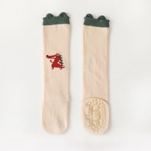 【A类宝宝点胶过膝袜！脚底防滑】秋季儿童袜子婴幼儿中筒卡通动物长筒袜男童女童室内防滑学步棉袜。ra 商品图4