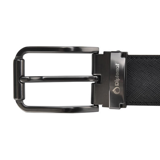 外交官针扣式皮带 DS-15002 黑色 125cm 商品图2