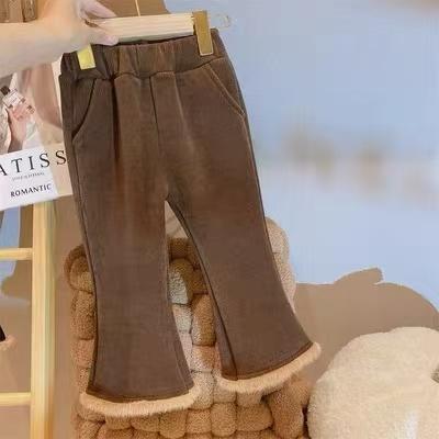 【孤品捡漏】G158女童咖色加绒条绒裤-喜出 商品图2